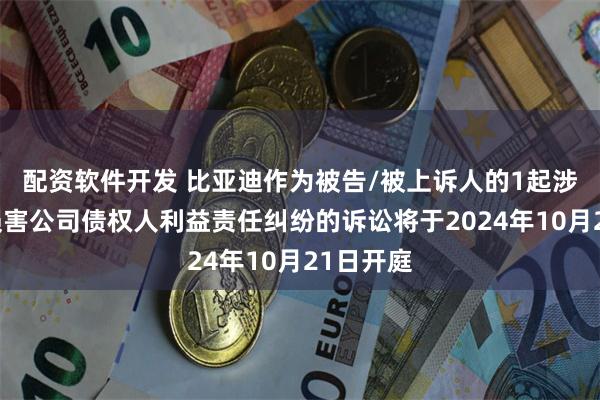 配资软件开发 比亚迪作为被告/被上诉人的1起涉及股东损害公司债权人利益责任纠纷的诉讼将于2024年10月21日开庭