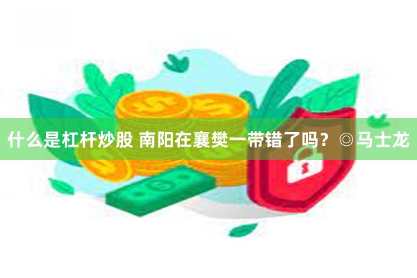 什么是杠杆炒股 南阳在襄樊一带错了吗？◎马士龙