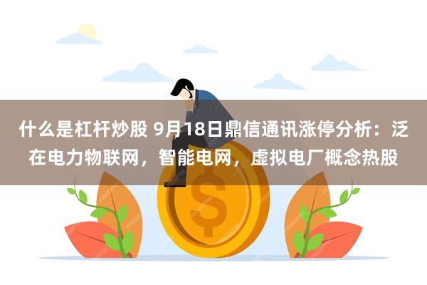 什么是杠杆炒股 9月18日鼎信通讯涨停分析：泛在电力物联网，智能电网，虚拟电厂概念热股