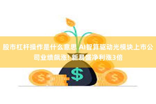 股市杠杆操作是什么意思 AI智算驱动光模块上市公司业绩飙涨! 新易盛净利涨3倍