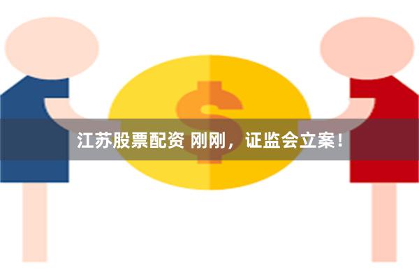 江苏股票配资 刚刚，证监会立案！